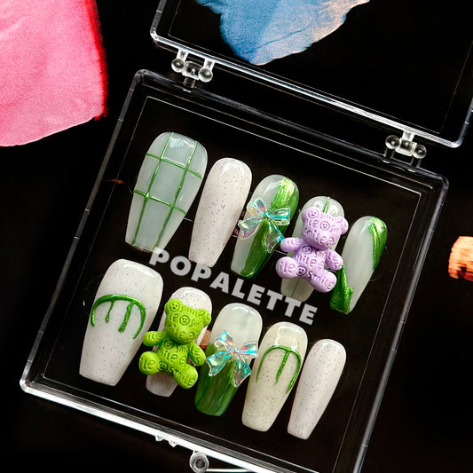 POPALETTE Bears in Mind - 3D Luxury Handmade Press On Nails