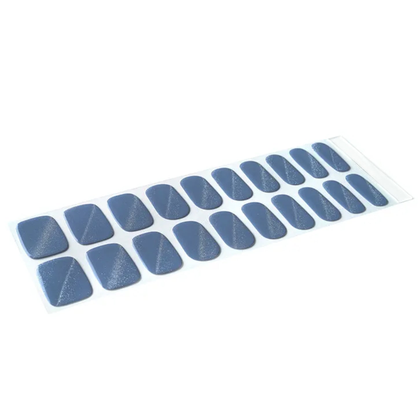 CATEYE DENIM METALLICS - SEMI-CURED GEL NAIL STICKERS 20 STRIPS