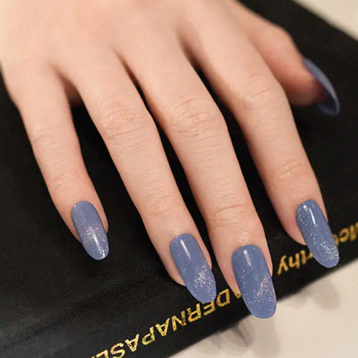 CATEYE DENIM METALLICS - SEMI-CURED GEL NAIL STICKERS 20 STRIPS