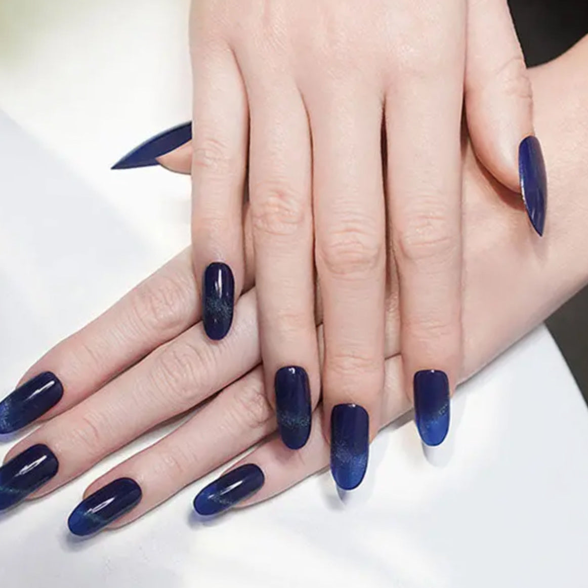 KLEIN BLUE INDIGO BLUE - SEMI-CURED GEL NAIL STICKERS 20 STRIPS