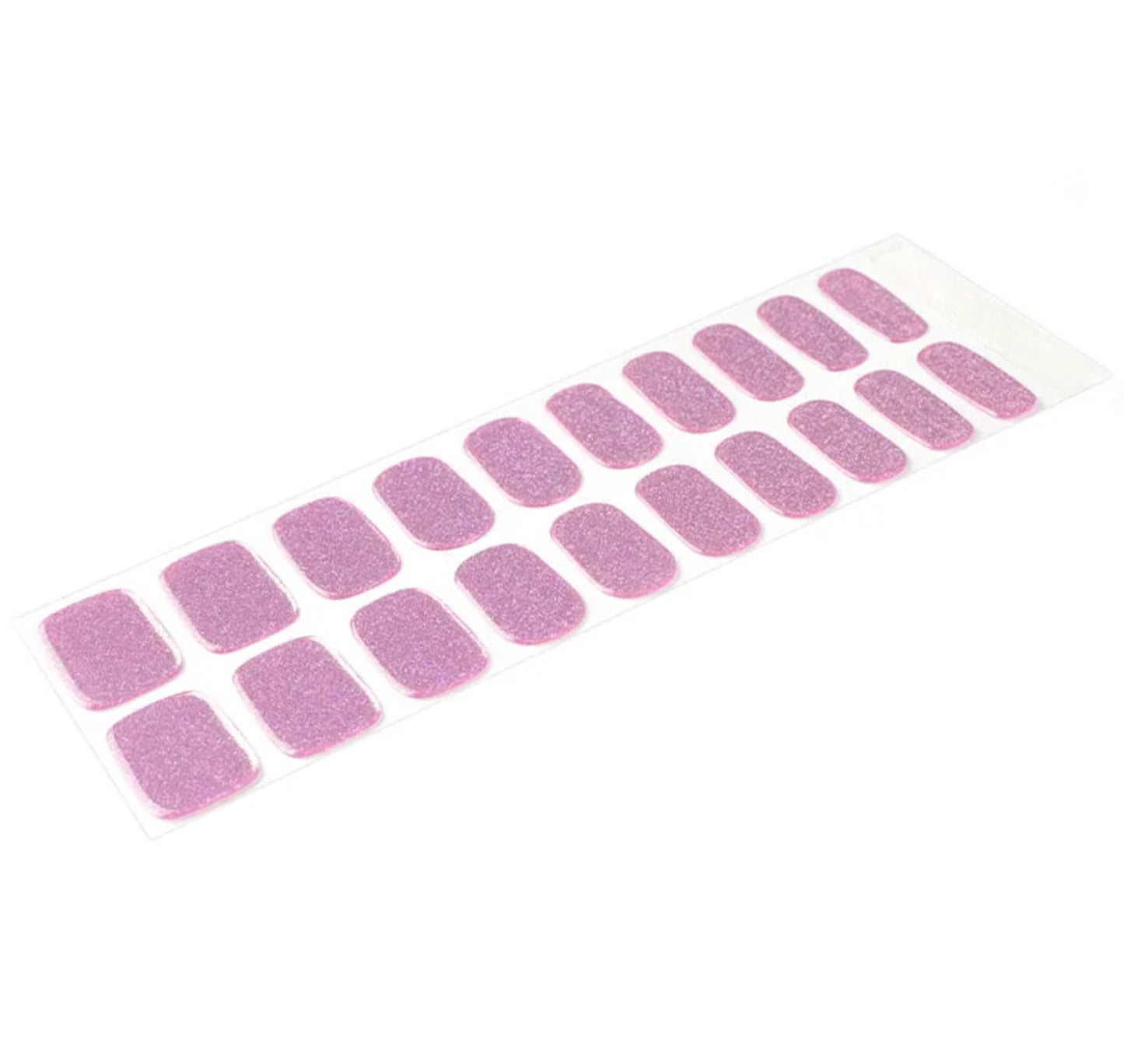 POPALETTE DAZZLING BARBIE PINK GLITTER SHIMMER SUMMER - DIY MANICURE SEMI-CURED GEL NAIL STICKERS 20 STRIPS