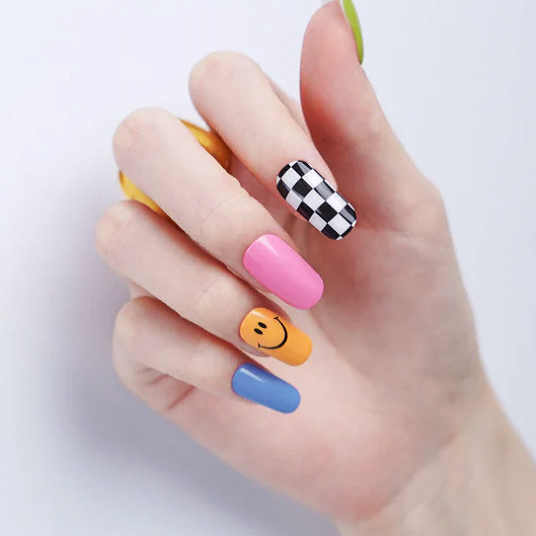 GOOD VIBES ONLY - SEMI-CURED GEL NAIL STICKERS 20 STRIPS