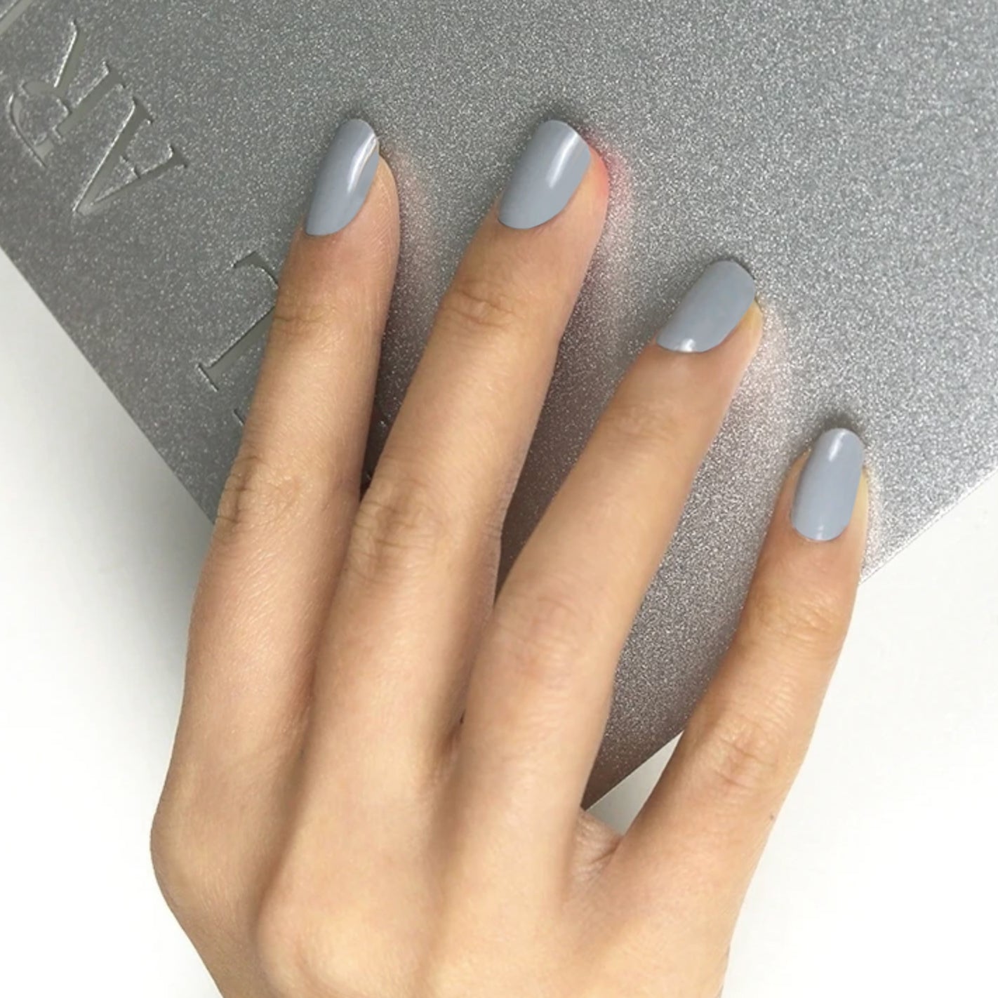 GREY - SEMI-CURED GEL NAIL STICKERS 20 STRIPS