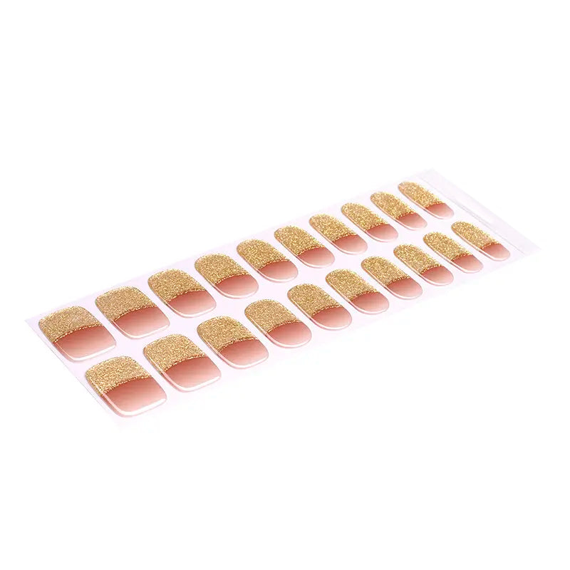 LADY IN GOLD - SEMI-CURED GEL NAIL STICKERS 20 STRIPS