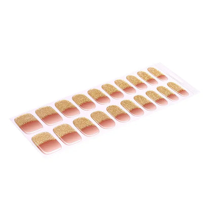 LADY IN GOLD - SEMI-CURED GEL NAIL STICKERS 20 STRIPS