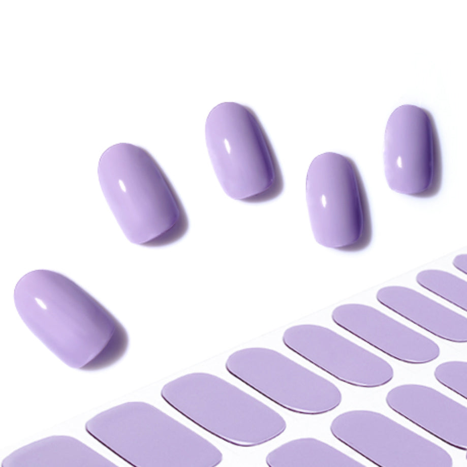 PASTEL LAVENDER - SEMI-CURED GEL NAIL STICKERS 20 STRIPS