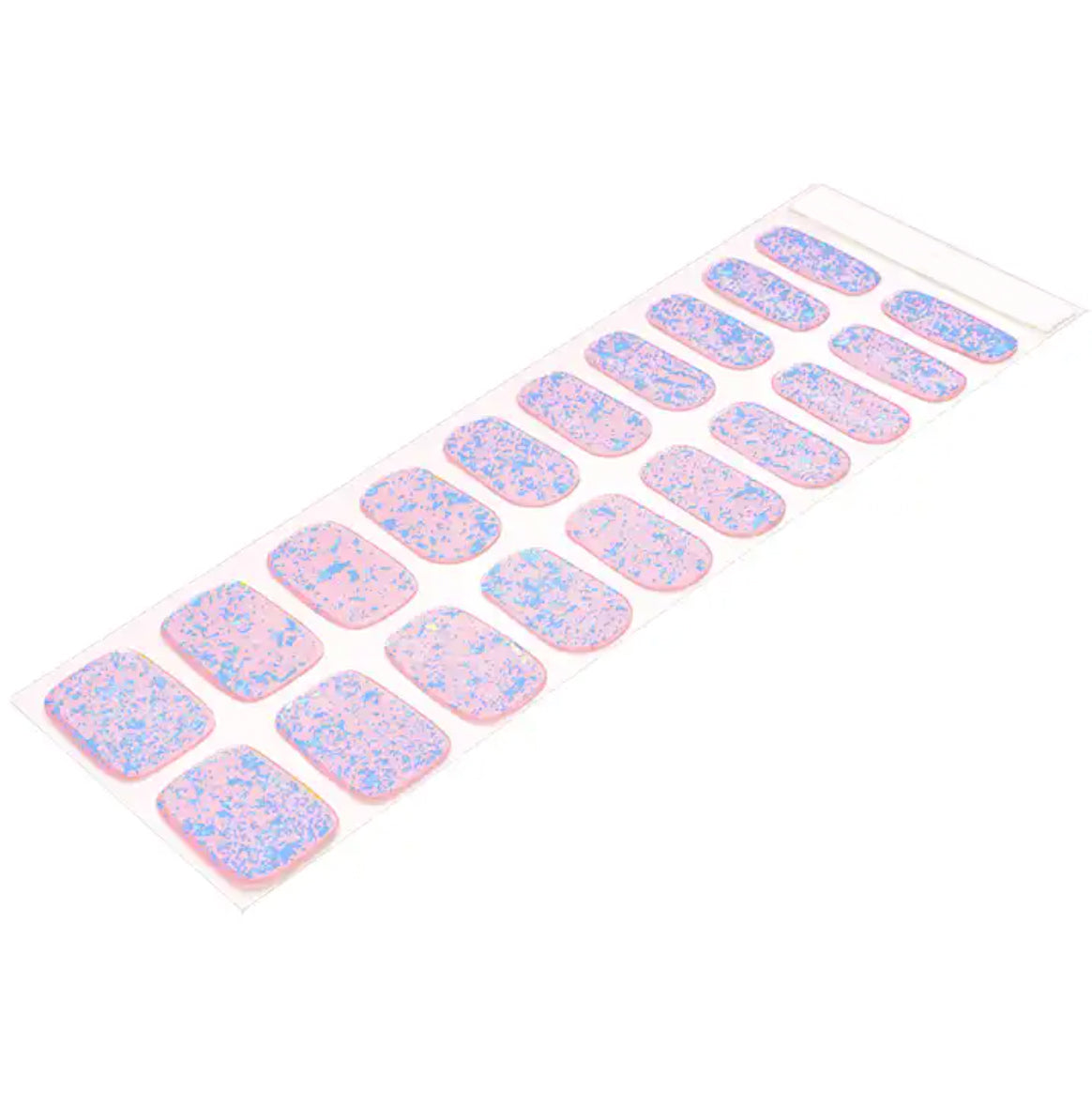 PINK FAIRY FLOSS - SEMI-CURED GEL NAIL STICKERS 20 STRIPS