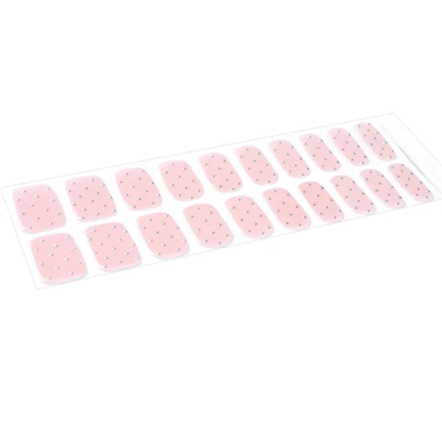 PINK METAL PUNK - SEMI-CURED GEL NAIL STICKERS 20 STRIPS