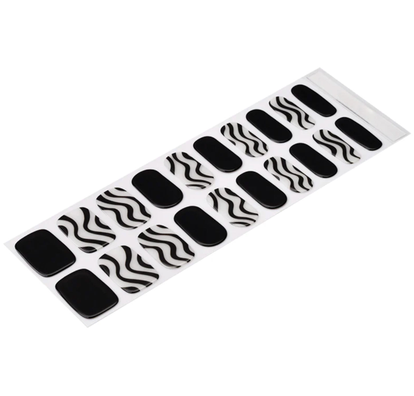 ZEBRA - SEMI-CURED GEL NAIL STICKERS 20 STRIPS