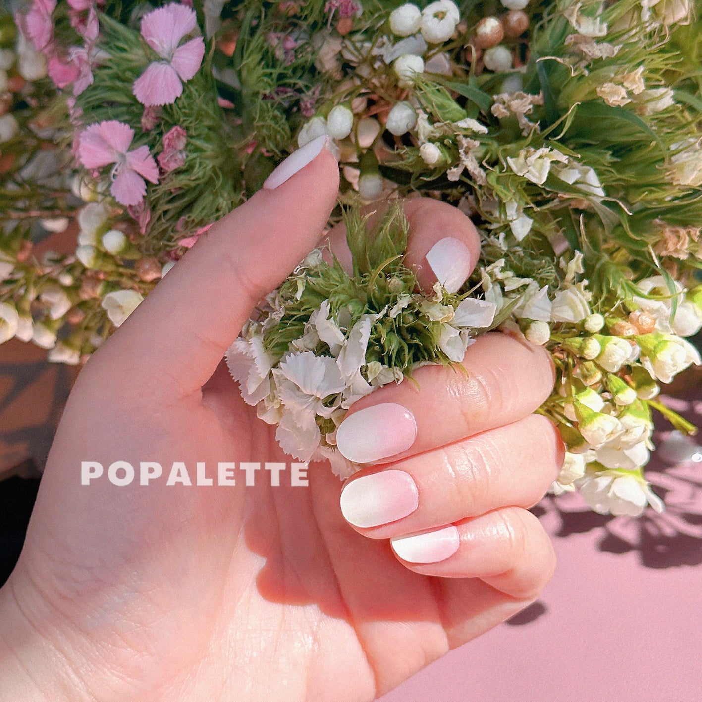 OMBRE BLUSH PINK - SEMI-CURED GEL NAIL STICKERS 20 STRIPS