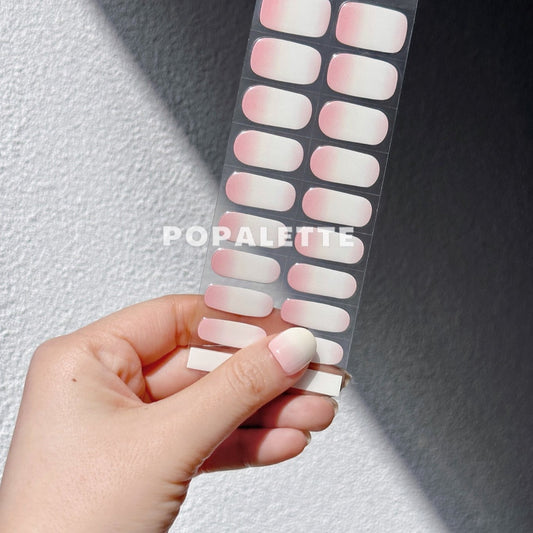 OMBRE BLUSH PINK - SEMI-CURED GEL NAIL STICKERS 20 STRIPS