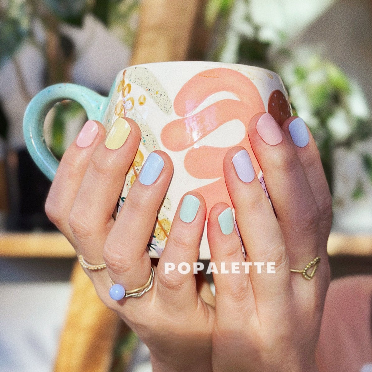 PASTEL RAINBOW - SEMI-CURED GEL NAIL STICKERS 20 STRIPS