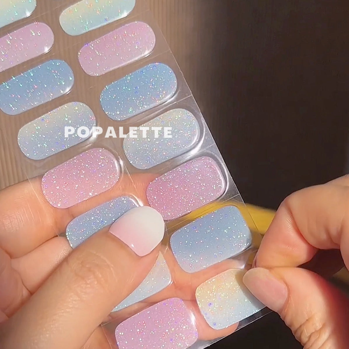 RAINBOW UNICORN - SEMI-CURED GEL NAIL STICKERS 20 STRIPS