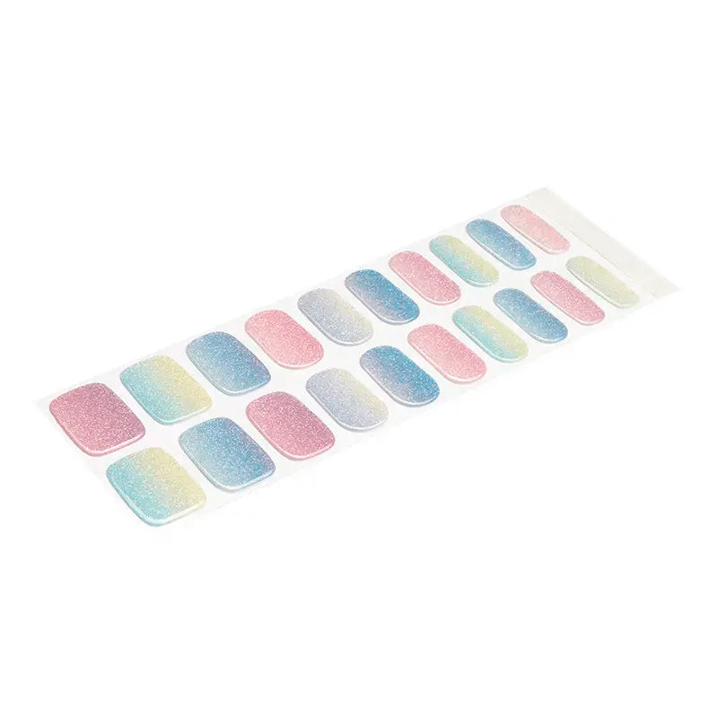 RAINBOW UNICORN - SEMI-CURED GEL NAIL STICKERS 20 STRIPS