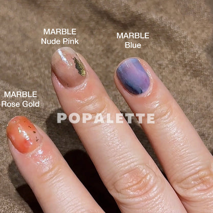 MARBLE NAIL COLLECTIONS (MARBLE NUDE PINK) - SEMI-CURED GEL NAIL STICKERS 20 STRIPS